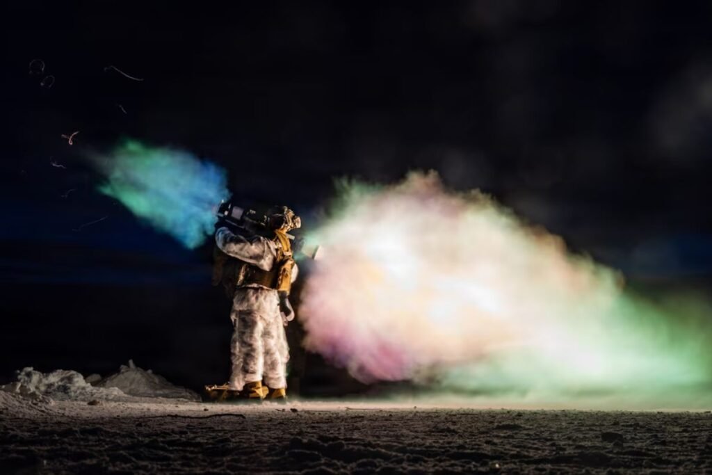 A Marine from the 2nd Battalion, 6th Marine Regiment, 2nd Marine Division fires an M3A1 multi-role anti-personnel weapon system during Exercise Cold Response 26 in Setermoen, Norway, on February 16, 2026. - credit: Credit:Marine Corps Cpl. Judith Ann Lazaro VIRIN: 260216-M-FC877-1934
