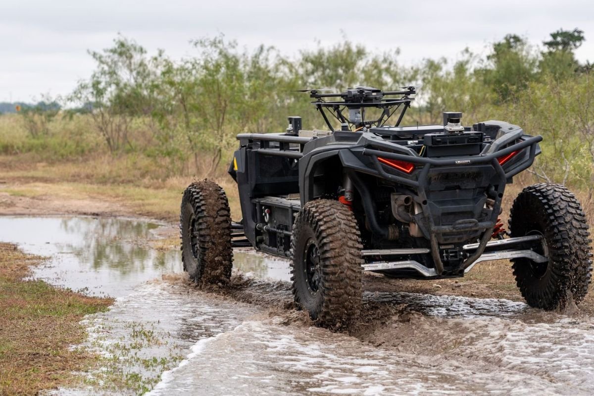 The U.S. Army tests autonomous Polaris military vehicles during trials in Germany