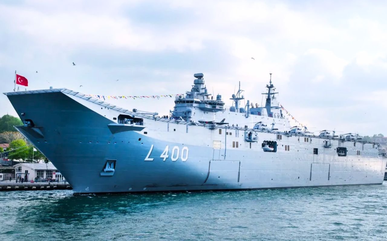 Turkey’s biggest warship just showed up off the UK coast, and the TCG Anadolu’s drone-carrier role is turning heads inside Nato