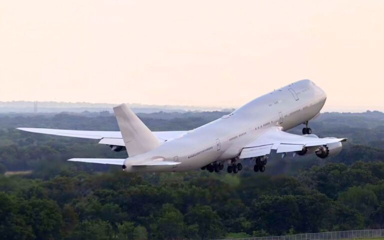 America’s new Air Force One is Qatar’s old 747-8 converted in under a year in Texas while the real replacement already delayed to 2028 gets a Trump red-white-blue paint job this summer